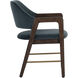 Milton Smoke Acacia / Meg Dusty Teal Dining Armchair